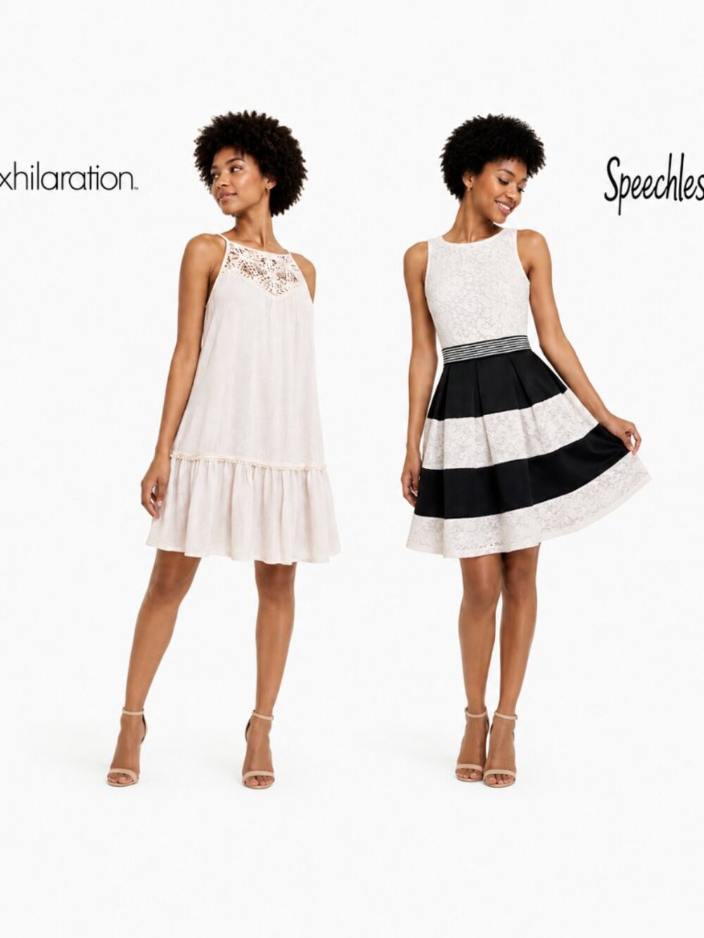 Mini dress bundle Speechless Lace Striped & Xhilaration Crochet Boho Womens XS